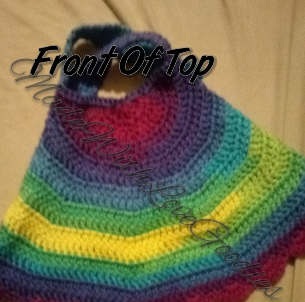 Handmade Crochet 2T Child Rainbow Swig Top